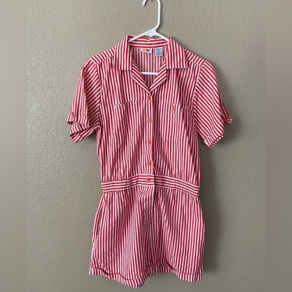 Vintage candy striped romper